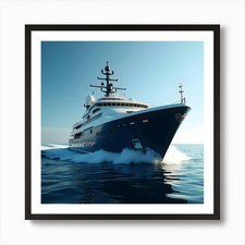 Yacht im Ozean Kunstdruck