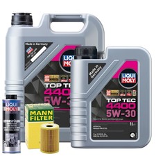 Motoröl 5W30 LIQUI MOLY Top Tec 4400 6L +MANN Ölfilter +Spülung