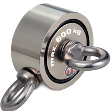 Neodym Bergemagnet Suchmagnet mit Öse für Magnetangeln Ø 48-136 mm - bis 600 kg 