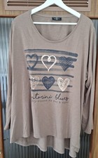 Damen-T-Shirt braun Gr. 52/54 Gina Benotti