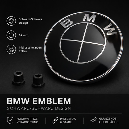 Bmw emblem 82mm schwarz - emblem,