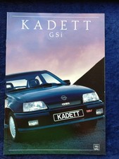 Opel Kadett GSI Prospekt 2.1989 Modelle: GSi GSi 16 V + Werbung