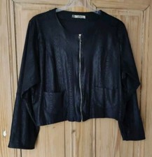  ❤️ LABASS Lagenlook Jacke Gr. 2  (ca. Gr. 46) Alcantara ❤️ NEU 