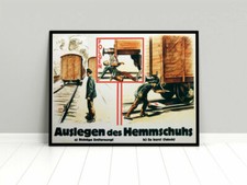 Poster Auslegen des Hemmschuhs