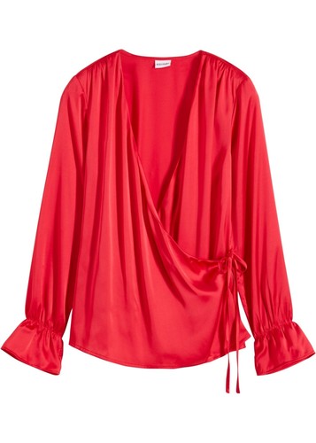 Satin wickelbluse 46 - satin-wickelbluse, gr.
