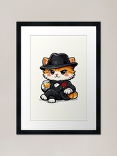 Mafiaboss Katze gerahmter
