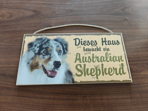 Holzschild australian shepherd - holzschild,