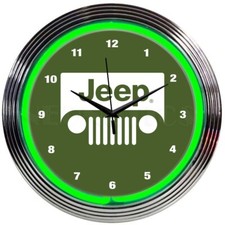 Jeep wanduhr neon - jeep, clock