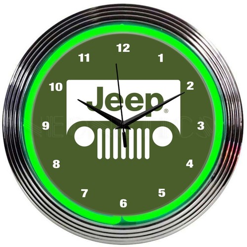 Jeep wanduhr neon clock - jeep,