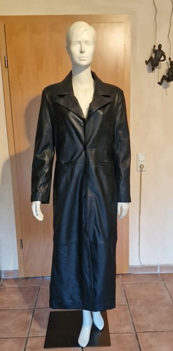 Damen echtleder mantel lang - echtleder,