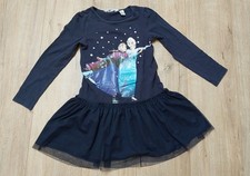 H&M Kleid Mädchen Gr. 122 128 blau Frozen Anna Elsa Baumwolle Tutu Tüll langarm