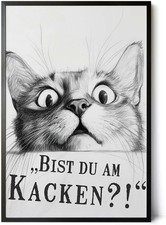 Lustiges katzenbild 30x45cm - katzenbild,