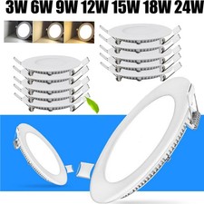 LED Panel Einbaustrahler Flach Deckenleuchte Einbauleuchte Rund Einbau Spot 230V