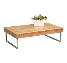 Hometrends4you Couchtisch 136542 Inka 2 Tisch Sonoma Eiche 60x120cm Cromefüße K1