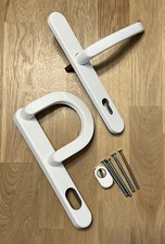 Hoppe Profiltür Schutzbeschlag Luxembourg weiß F9016 513G/ZA Türstärke 67-72 mm