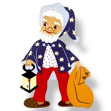 1960er Holz-Wandfigur