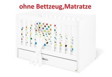 Pinolino 113405 Kinderbett mit Bettkasten Enzo Edelmatt MDF weiß 70x140cm K12