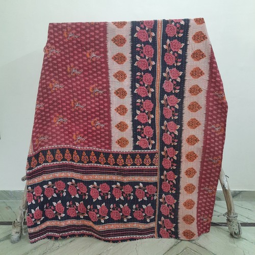 Art kantha twin quilt - art,