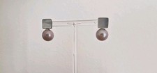 Rose ming perlen ohrringe - rose, mit