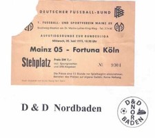 Ticket / Eintrittskarte   72/73   Aufstieg   FSV Mainz 05 - Fortuna Köln