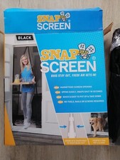 JML Snap Screen Magnetisiertes Netz Anti Bug Türvorhang - Schwarz Neu