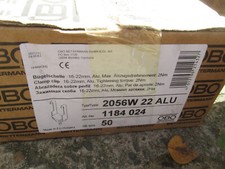 50 x Bügelschelle 16-22mm 2056W 22 ALU 1184024 / ContPal2a