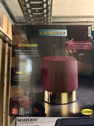 Sitzhocker dunkelrot - sitzhocker,