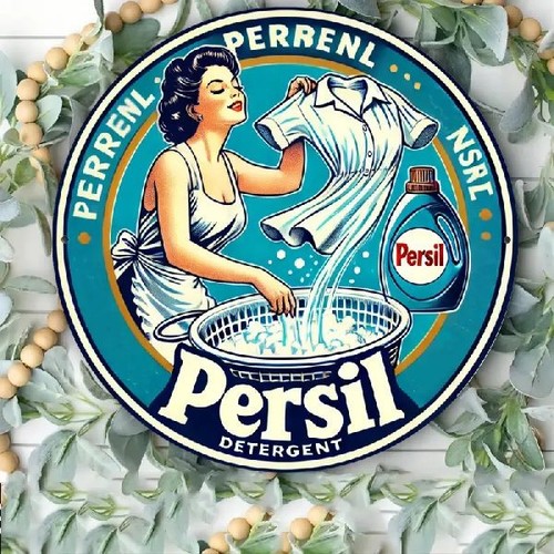 Blechschild rund persil - blechschild,