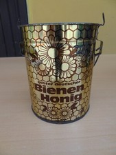 Alte Blech Dose Eimer echter deutscher Bienenhonig Metall Behälter Gelb / Gold