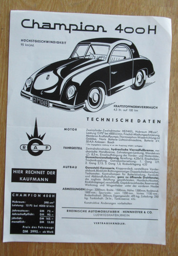 Oldtimer werbung prospekt - oldtimer,