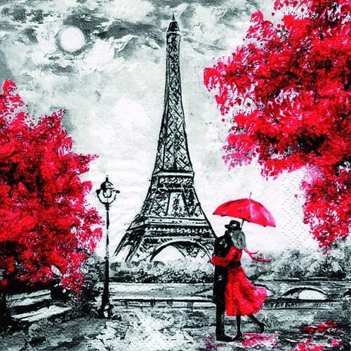 Servietten amour á paris - 20,