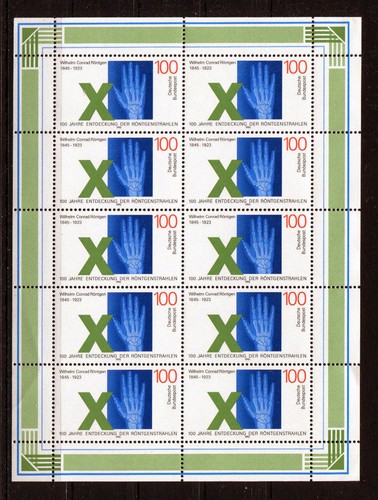 Rontgen sheet 1784 - rontgen, mnh