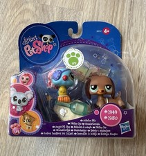 Littlest Pet Shop LPS Hasbro Vintage #1949 #1950 Dachshund Parrot NIB Authentic