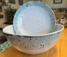 Melamin Geschirr 1 Schüssel + 2 tiefe Teller guter Zustand - privat