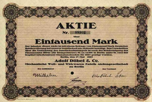 Adolf döbel mechanische - co.,
