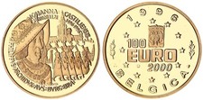Frankreich 100 Euro Gold 1996 Euro 2000 nur 2500 Exemplare  PP  126709