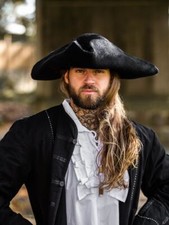 Mittelalter Larp Hut Filzhut Dreispitz Kopfbedeckung Gaspard 