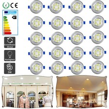 20 x 3W LED Einbaustrahler Deckenleuchte Einbauleuchte Spot Lampe Aluminium 230V