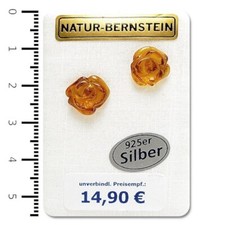 Natur bernstein ohrstecker - bernstein,