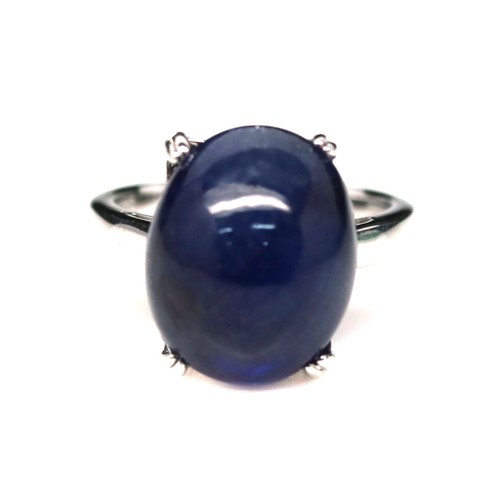 Blauer saphirring größe - blauer, 6