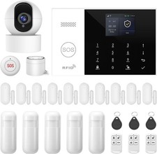 Drahtlose 4G Alarmanlage Haus, WLAN Alarmanlage Wohnung mit 1080p Schwenken