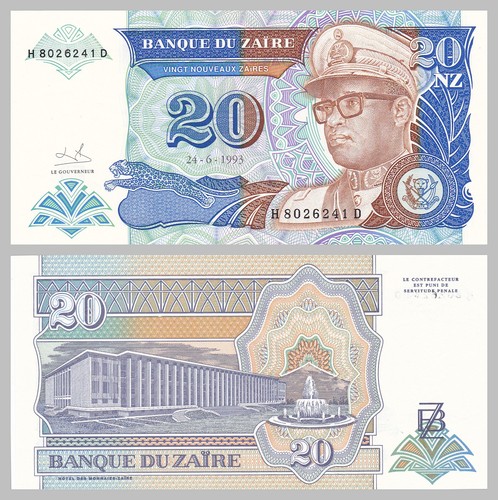 Zaire nouveaux zaires - 20,