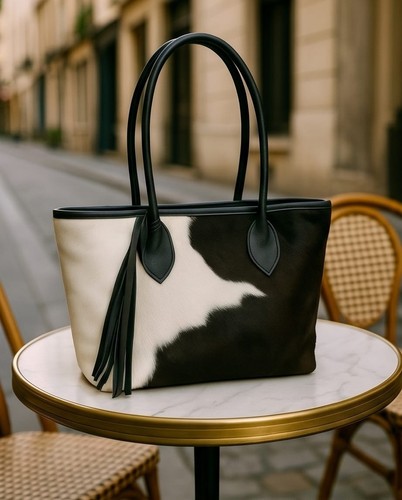 Echtleder kuhfell tasche - tasche, damen