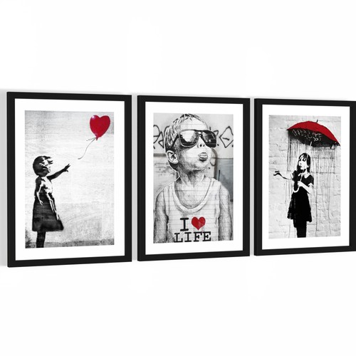 Wandbilder set banksy - banksy, xxl