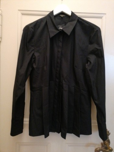 Schwarze business bluse tunika - schwarze,