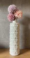 Deko Blumenvase Keramik Weiß