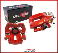 2x Bremssattel Halter für VW Golf 4 Jubi GTI V5 Leon Cupra Rot Hinterachse FWD