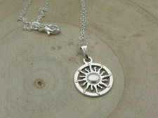 ✅ Halskette, 925 Silber plattiert + Anhänger Sonne, Sonnenschein, Leben    ⭐⭐⭐⭐⭐