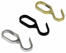 Einhängehaken für Schrankstange Schrankrohr oval S-Haken Kleiderstange Aufhänger