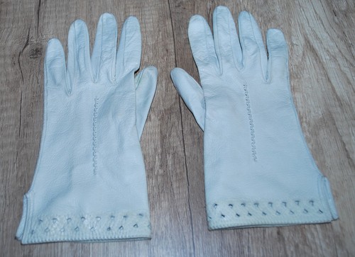 Alte lederhandschuhe hellgrau - alte,